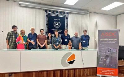 Momento de la juramentación de la nueva directiva de la Asociación Iberoamericana de Investigación en Sociología de las Organizaciones y Comunicación
